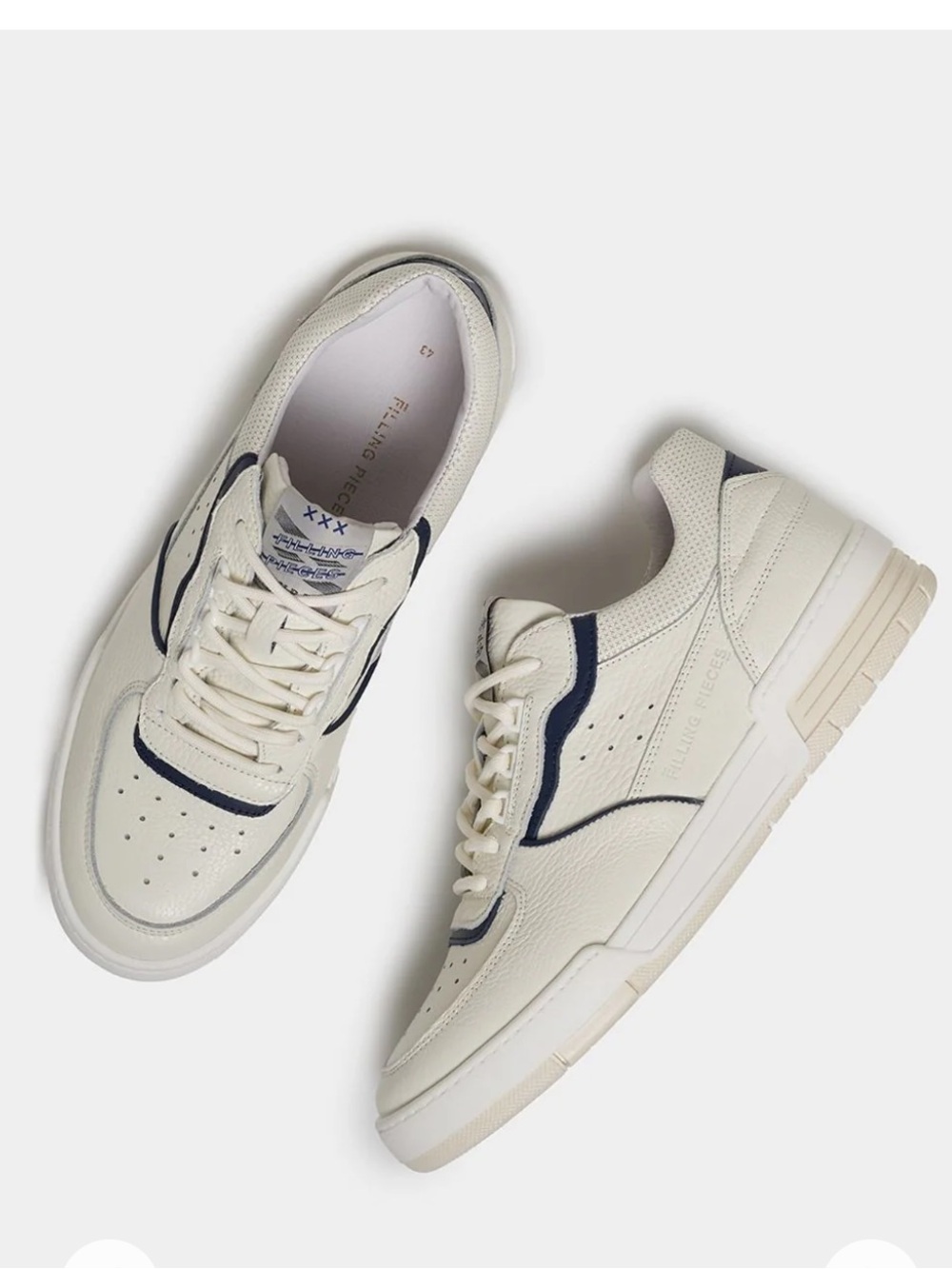 FILLING PIECES Leather Curb Line Sneakers